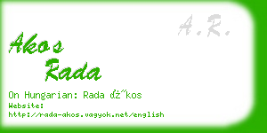 akos rada business card